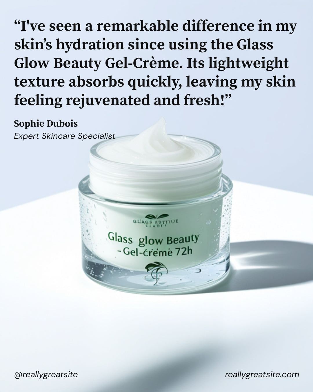 Crème Hydratante Glass Glow — Gel-Crème 72h
