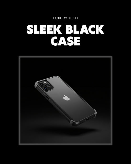 Coque iPhone 15 Pro Max Protection Militaire — Fond noir premium