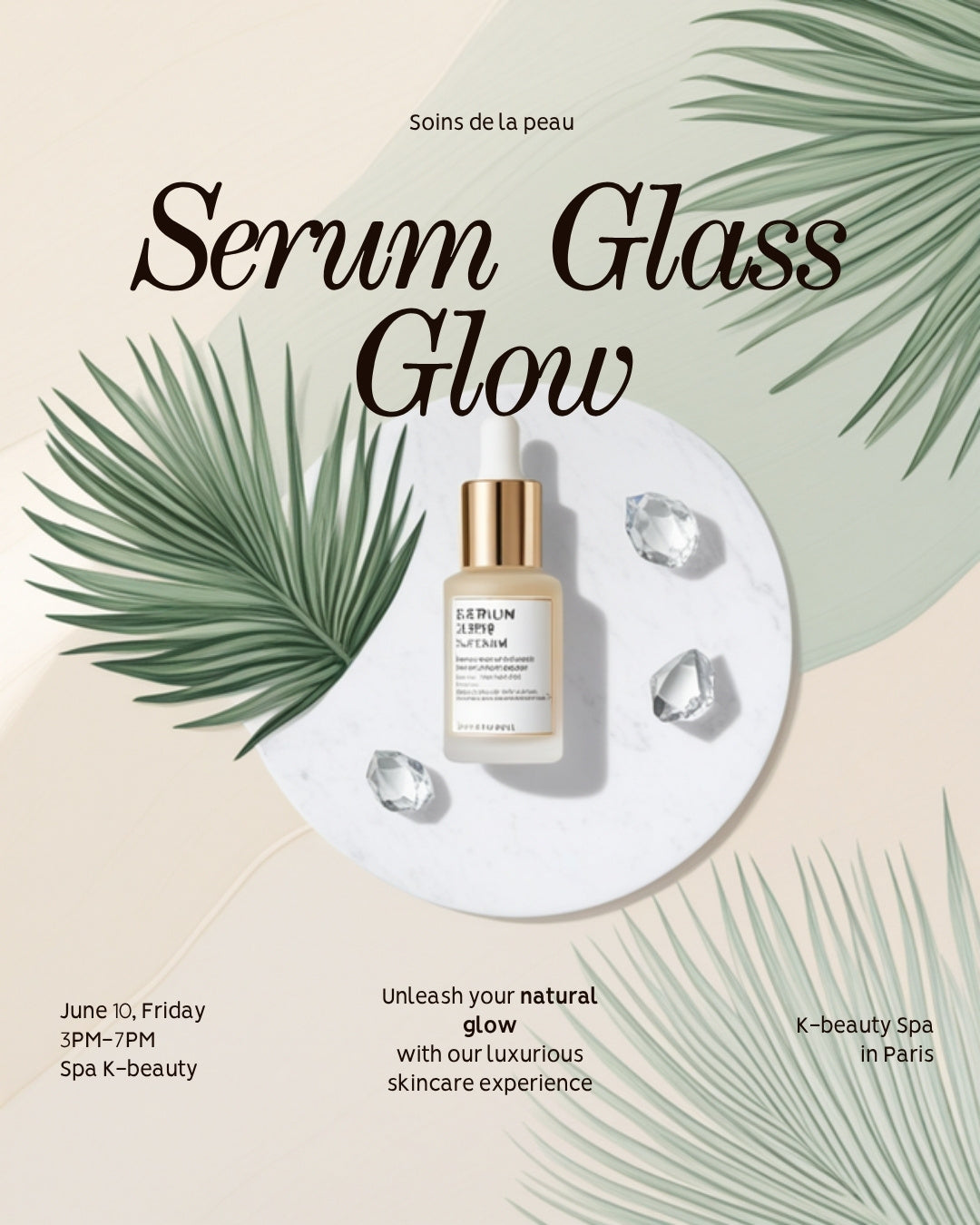 Sérum Peeling Glass Glow — Photo lifestyle marbre K-beauty